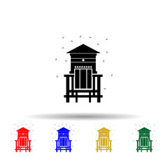 Poster - langstroth hive multi color style icon. Simple glyph, flat vector of beekeeping icons for ui and ux, website or mobile application