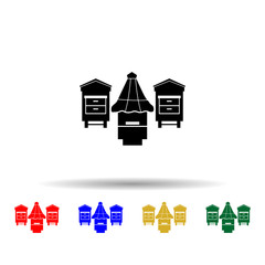 Poster - langstroth hive multi color style icon. Simple glyph, flat vector of beekeeping icons for ui and ux, website or mobile application