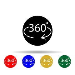 Poster - 360 photo multi color style icon. Simple glyph, flat vector of equipment photography icons for ui and ux, website or mobile application