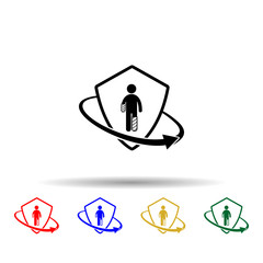 Poster - Accident insurance multi color style icon. Simple glyph, flat vector of insurance icons for ui and ux, website or mobile application