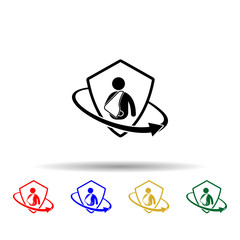 Poster - Personal accident insurance multi color style icon. Simple glyph, flat vector of insurance icons for ui and ux, website or mobile application