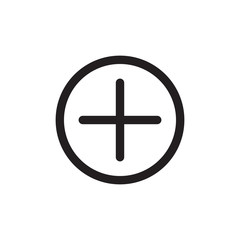 Poster - Add icon. Add a new item. Plus or positive symbol. Black vector.   