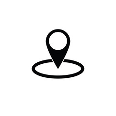 Poster - map point icon. Location icon. black vector