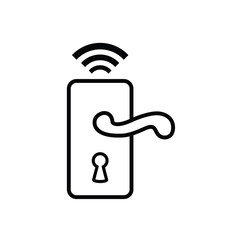Poster - Smart lock icon. Wireless door lock vector icon.  
