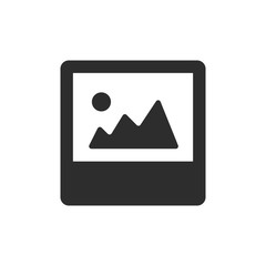 Wall Mural - black picture icon on white background. one of set web icons vector illustration.
