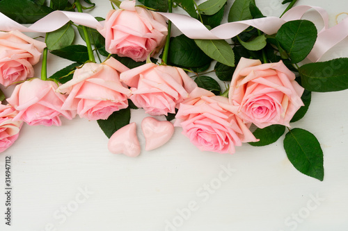 fresh rose flowers