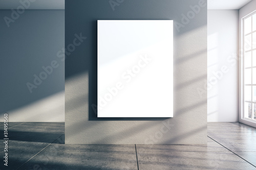 Fotografía Contemporary concrete interior with empty banner
