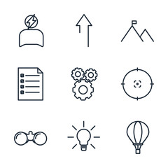 Fototapete - Set Startup development elements icon template color editable. project development elements pack symbol vector sign isolated on white background illustration for graphic and web design.