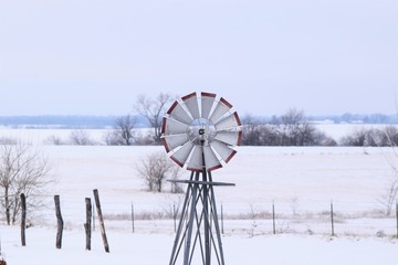 Canvas Print - Snowy Farm