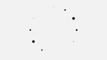 Aufkleber - abstract small black dots on white background. animation. black dots of different sizes seem to expl