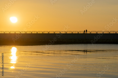 sunset at the port of portixol