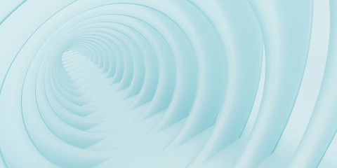 Poster - cyan turquoise abstract technology circles background texture 3d render illustration