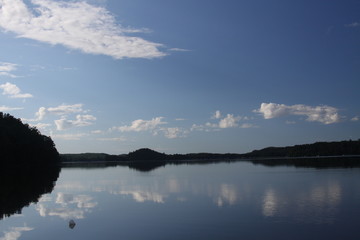 Wall Mural - Clouds over Lake