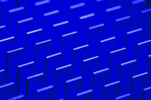 Abstract Blue Metal Column Pattern Background