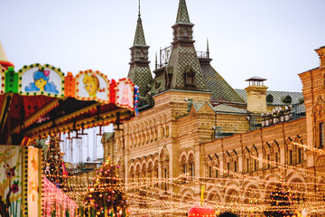 Wall Mural - New year and Christmas in Moscow.