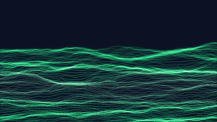 Poster - Digital technology background. Abstract connections. Futuristic sci-fi user interface concept with gradient. Big data, artificial intelligence, music hud. Blockchain and cryptocurrency