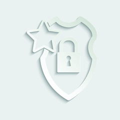 Poster - Peaper protect icon. secure   icon. Shield  sign vector