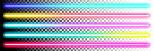 Fluorescent Sticks. Glowing Iridescent Neon Lights For Both Light And Dark Backgrounds