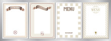 Brown Classic, Retro, Vintage Restaurant Menu Templates - A4 Format (210x297 Mm)