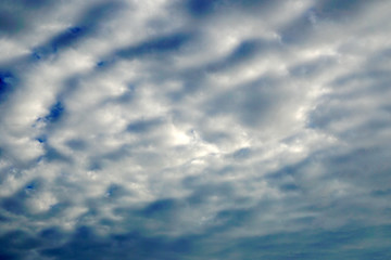 Wall Mural - Nature Mostly White Clouds and Blue Sky Texture Background