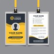 Professional Yellow Wave Modern Id Card Design Template Vector Image