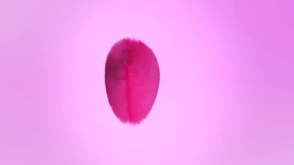 Aufkleber - Abstract 3d dancing heart with pink fur material. motion graphic. love concept.