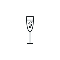 Aufkleber - Cocktail icon template color editable. Cocktail symbol vector sign isolated on white background illustration for graphic and web design.