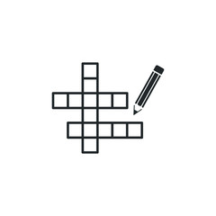 Leinwandbilder - crossword icon template color editable. crossword symbol vector sign isolated on white background illustration for graphic and web design.