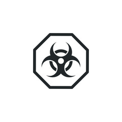 Aufkleber - danger warning icon template color editable. danger warning symbol vector sign isolated on white bac