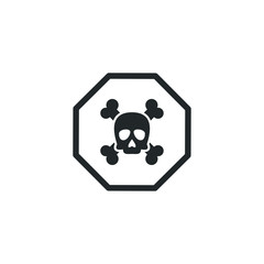 Aufkleber - danger warning icon template color editable. danger warning symbol vector sign isolated on white background illustration for graphic and web design.