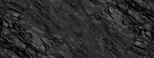 Black Grunge Background. Abstract Stone Background. Beautiful Mountain Texture Pattern. Stone Grunge Banner. Dark Gray Rock Backdrop.
