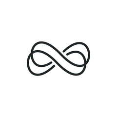 Aufkleber - Infinity icon template color editable. eternity Premium quality symbol vector sign isolated on white background illustration for graphic and web design.