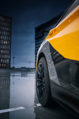 Poster - Modern supercar car rear fender and wheel