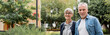 © LIGHTFIELD STUDIOS - panoramic shot of mature man and smiling woman looking at camera