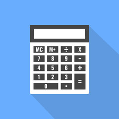 Fototapete - Calculator with black buttons. Vector illustration.