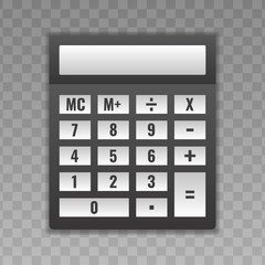 Fototapete - Calculator with white buttons. Vector illustration.