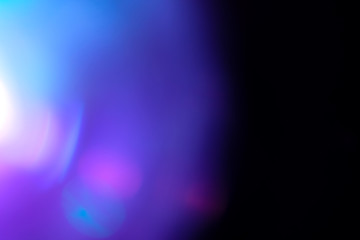 Poster - blue flare on a black background. beautiful light for design