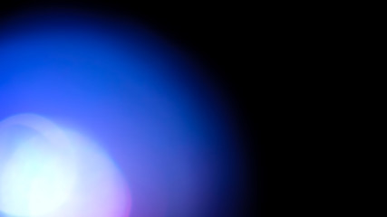 Poster - blue flare on a black background. beautiful light for design