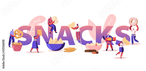 Cuadros en Lienzo People Eating Snacks Concept