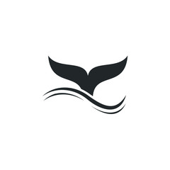 Aufkleber - whale tail  template color editable. whale tail symbol vector sign isolated on white background illustration for graphic and web design.