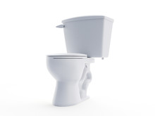 3d Rendered Object Illustration Of An Abstract White Toilet