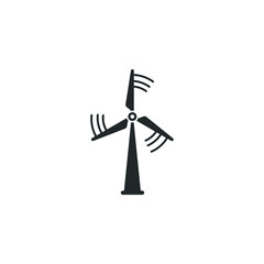 Wall Mural - wind power icon template color editable. wind turbine symbol vector sign isolated on white backgroun