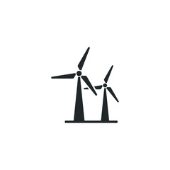Wall Mural - wind power icon template color editable. wind turbine symbol vector sign isolated on white backgroun