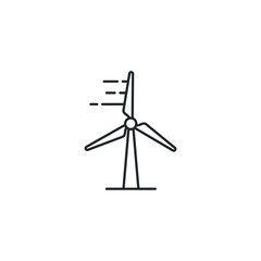 Wall Mural - wind power icon template color editable. wind turbine symbol vector sign isolated on white backgroun