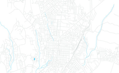 Gyumri, Armenia bright vector map