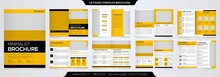 Set Of Business Brochure Template With Minimalist Style And Modern Layout