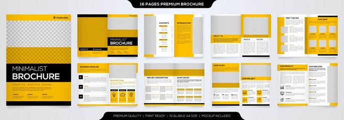 set of business brochure template with minimalist style and modern layout