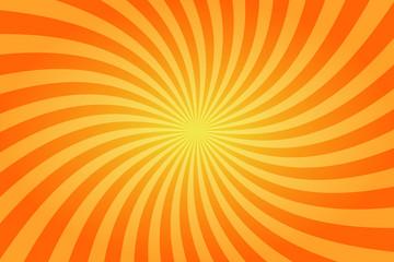 Sunburst retro sun rays yellow background. Abstract summer sunny. Vintage radial texture. EPS 10