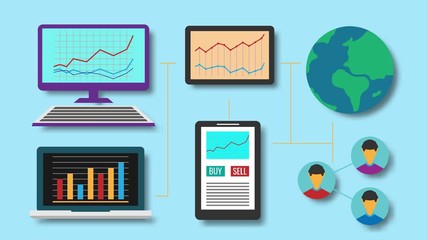Poster - world finance motion graphic animation