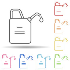 Aufkleber - Gasoline, firefighter in multi color style icon. Simple thin line, outline vector of firefighter icons for ui and ux, website or mobile application